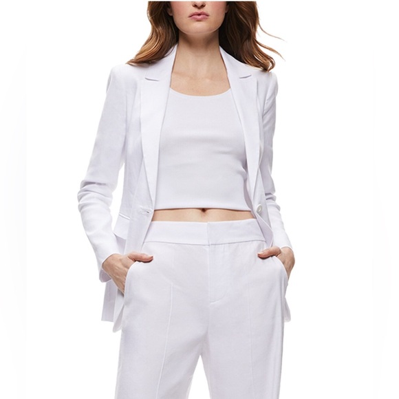 Alice + Olivia Macey Linen-Blend Blazer. Size 12. Matching pants also available. - Picture 2 of 9